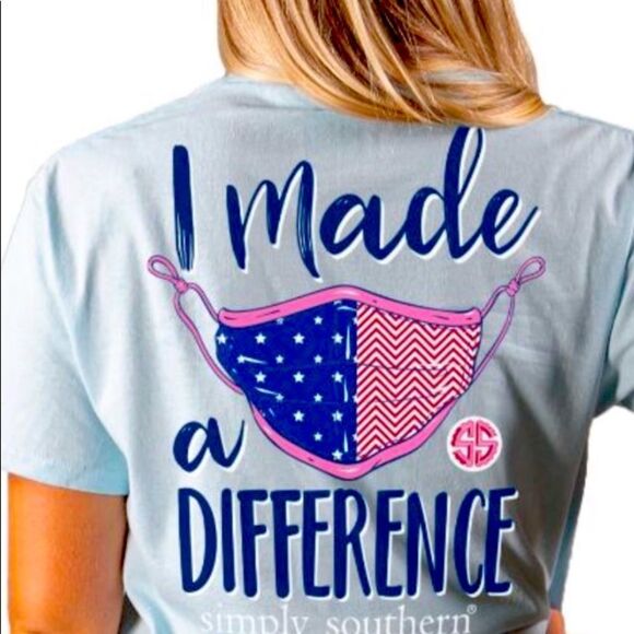 Simply Southern Tops - Simply Southern Light Blue SS T-Shirt
